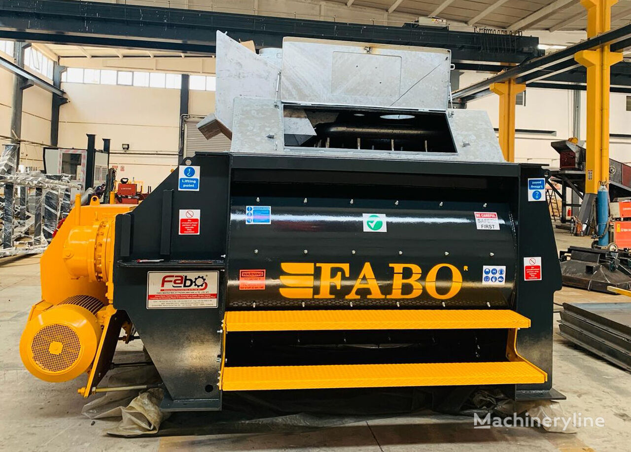 new FABO TWS 02 TWINSHAFT MIXER FOR READYMIXTURE | HIGH CAPACITY concrete mixer