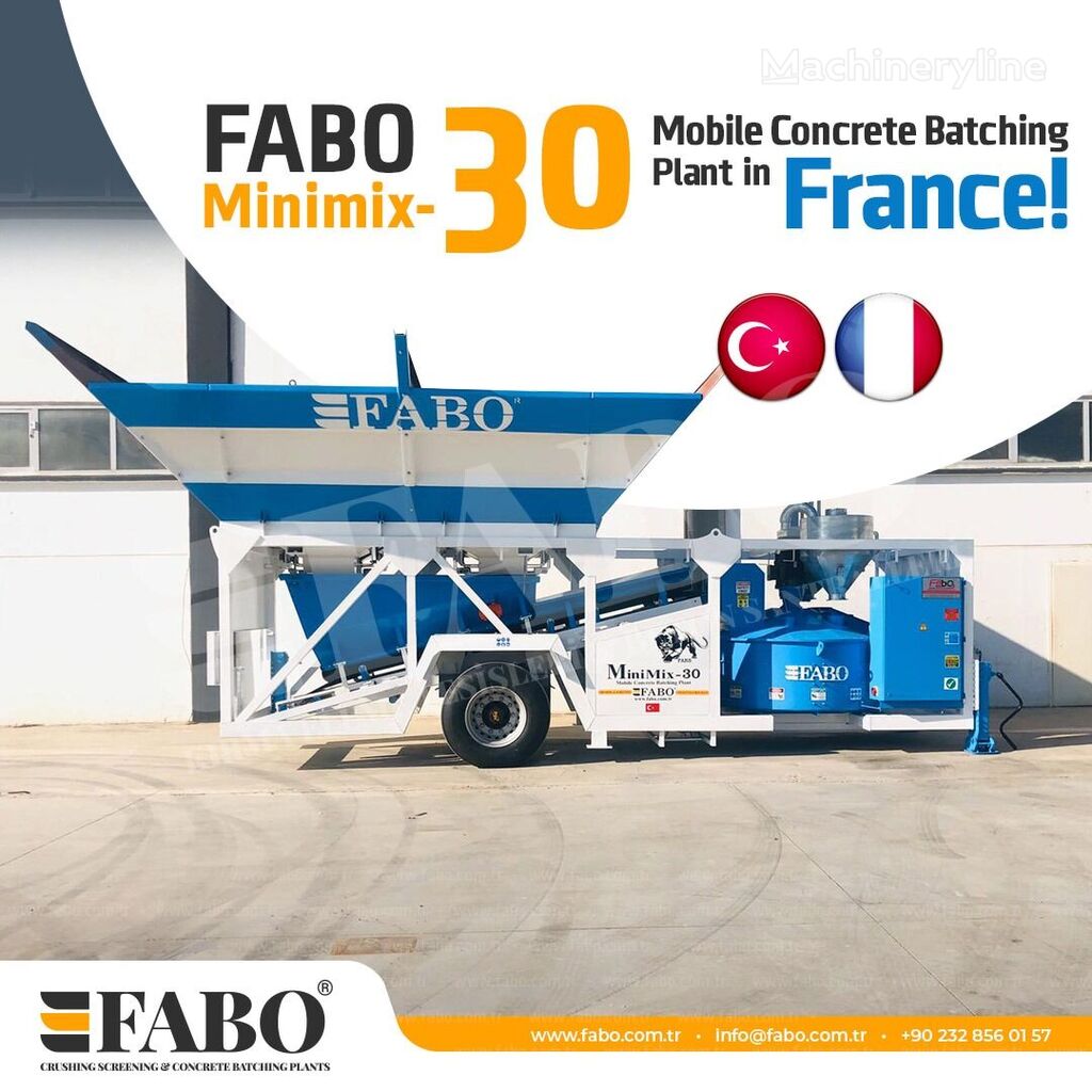 new FABO MINIMIX-30M3/H MINI CENTRALE À BÉTON MOBILE concrete plant