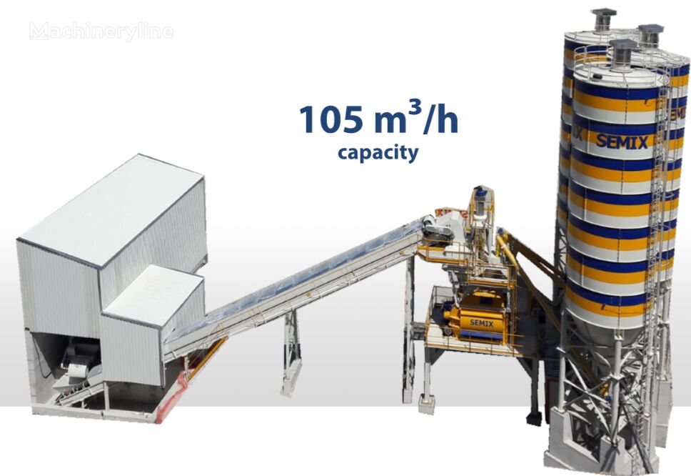 new Semix Stationary 100 Stationary Concrete Bathcing Plant 100 m³/h concrete plant