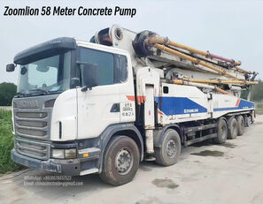 Zoomlion 58 Meter Concrete Pump Price in Zambia  on chassis Scania