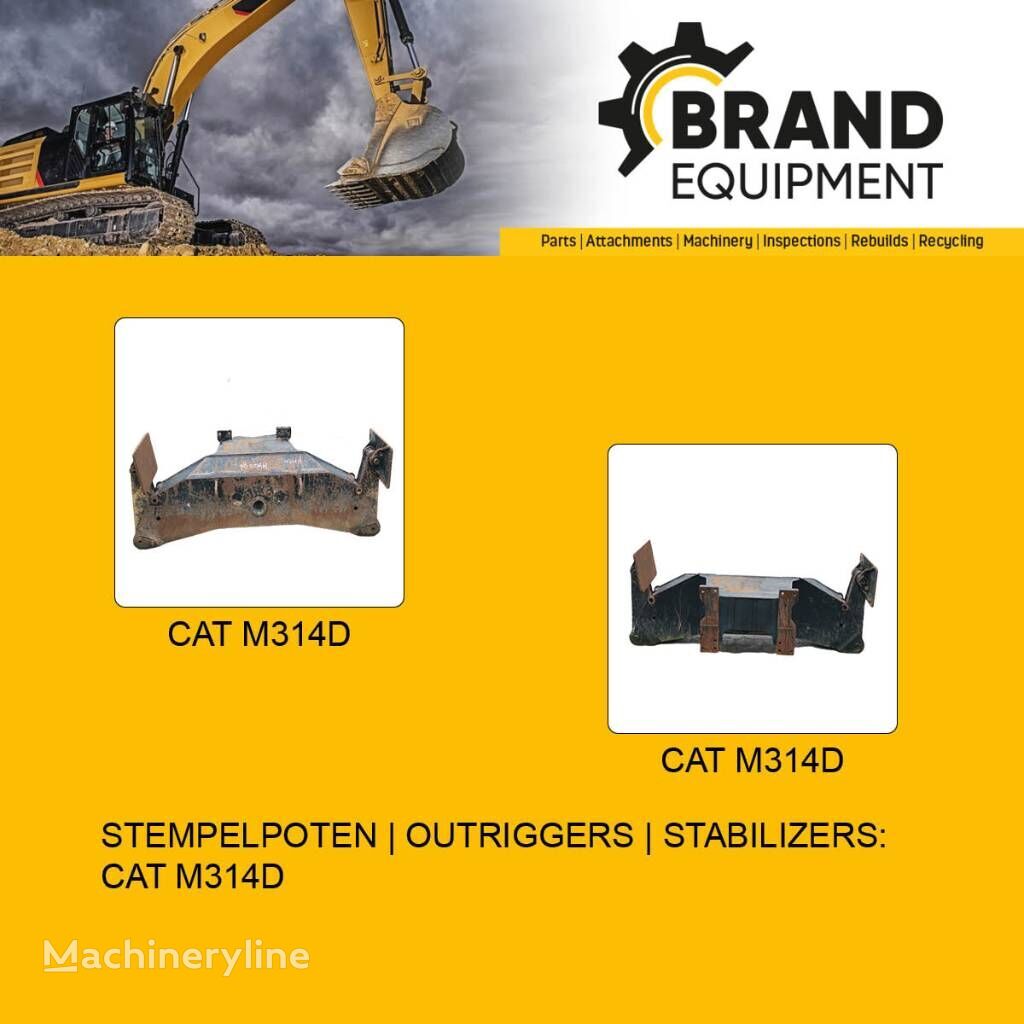 Caterpillar M314D Outriggers | Stabilizers | Stempelpoten wheel excavator