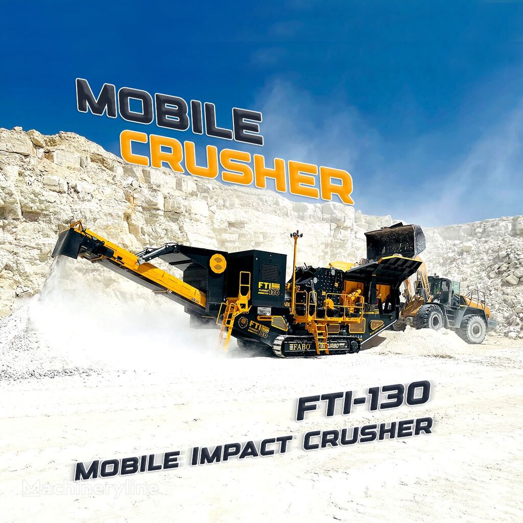new FABO FTI-130 CONCASSEUR À PERCUSSION A CHENILLES 400-500 TPH |STOCK mobile crushing plant